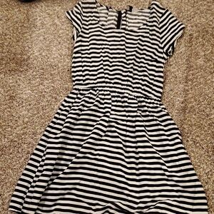 Cute black and white striped summer dress